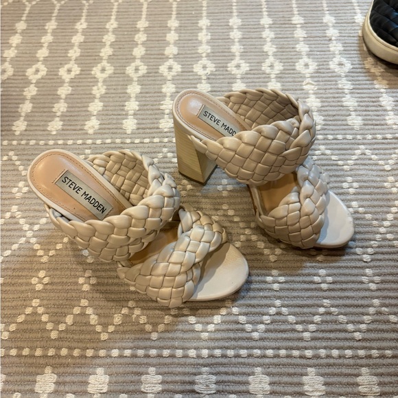 Steve Madden Shoes - Steve Madden Women's Braided Block Heels - Beige